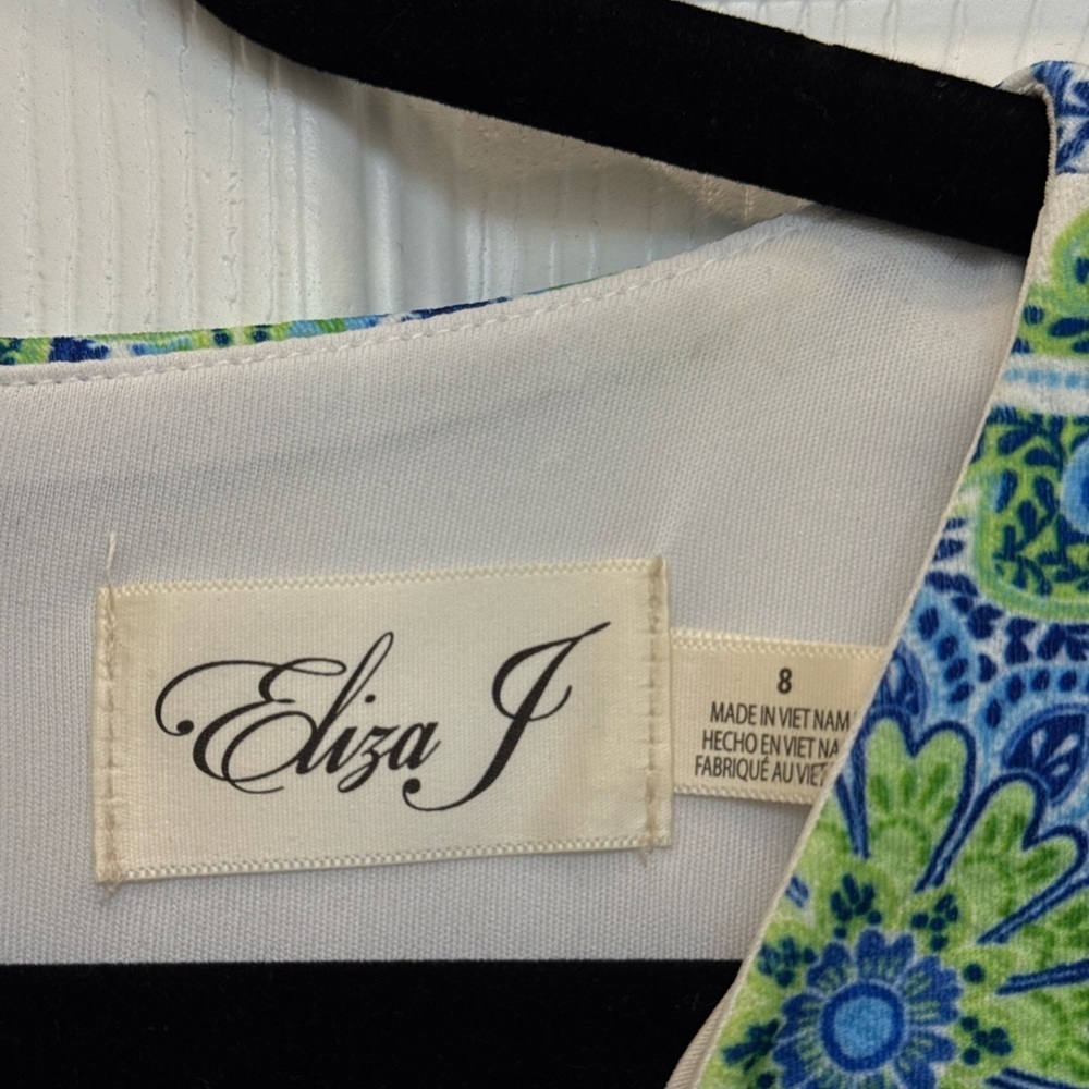 Eliza J Floral Sleeveless Dress with Lace Detail Size 8 - Picture 4 of 5
